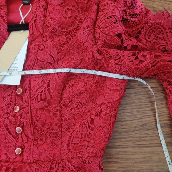 Ever New Iris Lace Mini Dress in Rio Red – Size 2 (NWT) - Picture 9 of 10